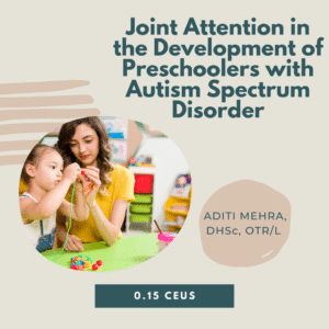 Therapist helping young child thread colored beads onto a green thread