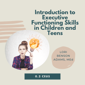 Young person pointing a pencil to her forehead and thinking with an imaginary light bulb in the background